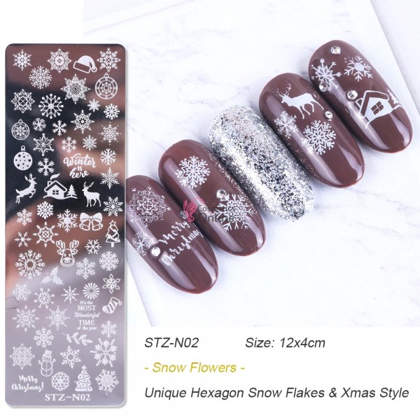 Matrita de Unghii din metal dreptunghiulara 9x4cm XY-N02 + 1 Matrita din Acril Cadou